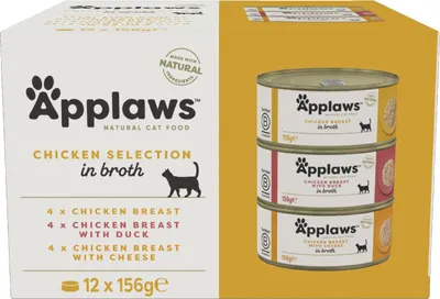 Produktbild von Applaws Katzen Nassfutter in der Dose Huhn Selection 12 x 156 g