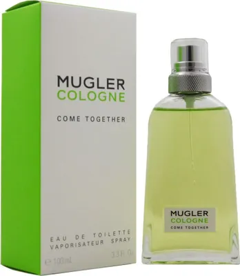 A box and bottle of Mugler Cologne Come Together Eau de Toilette.