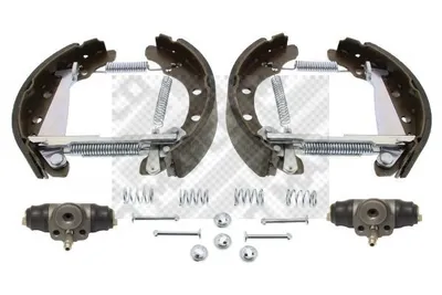 Produktbild von MAPCO 9832 Bremsensatz Trommelbremse Hinten für VW GOLF III (1H1) POLO (6N2) für SKODA Fabia I Combi (6Y5) FABIA (6Y2) für AUDI 80 (89, 89Q, 8A, B3)