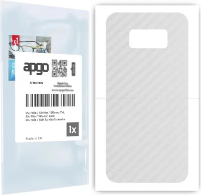 Produktbild von apgo Rückseite Schutzfolie für Samsung Galaxy S8 -  Hinten Schutzfolie Carbon Transparent (durchsichtig), Rückseite Folie schützt vor Kratzern und Fingerabdrücken
