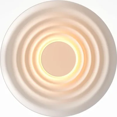 Produktbild von LED Wandleuchte Aluminium warmweiß 2700 K 100 lm rund Ø 40 cm Weiß Modern Wandlampe
