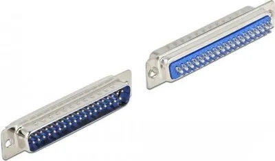 Produktbild von DeLOCK D-Sub 37 Pin Stecker Metall, Lötversion, 4 Stück, D-Sub 37 pin, Blau, Silber, Männlich, Gerade, Metall, -40 - 105 °C