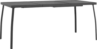 Immagine prodotto di vidaXL Tavolo da giardino antracite 165x80x72 cm griglia in acciaio