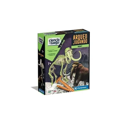Obrázek produktu pro Clementoni - Arqueojugando Mamut fosforescente - vědecká hra na vykopávání a sestavování dinosaurů + 7 let, španělská hračka CLEMENTONI