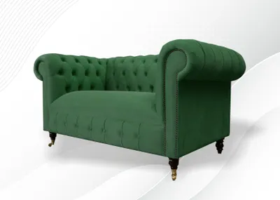 Obrázok produktu pre Chesterfield, dvojposadové dizajnové sedačky, pohovky, čalúnené nábytkové prvky, látkové prevedenie
