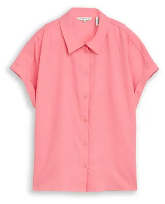 Produktbild von Loose Fit Bluse mit Leinenanteil