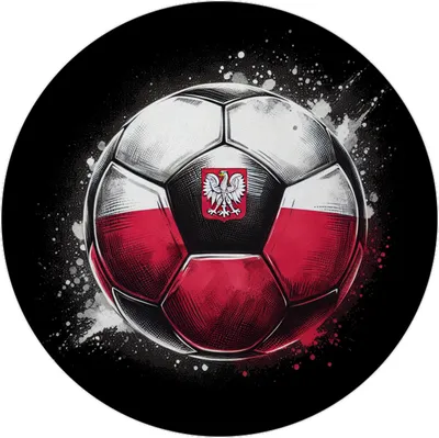 Produktbild von Fußball Polen Flagge Magnet rund