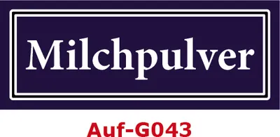 Produktbild von 2 Stück Gewürzaufkleber Milchpulver 40x16mm Gewürzetiketten Sticker Lebensmittel (Auf-G043)