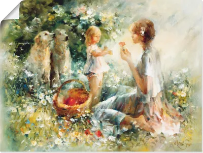 Produktbild von ARTland Poster Picknick Größe: 80x60 cm