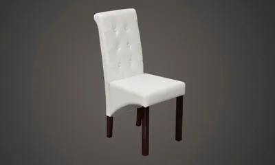 Obrázok produktu pre vidaXL Stoličky do jedálne 6 ks. Biela Imitácia kože