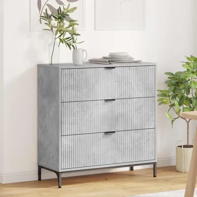 Obrázek produktu pro vidaXL Komoda, betonově šedá, 79,5 x 33 x 82 cm, dřevotřísková deska