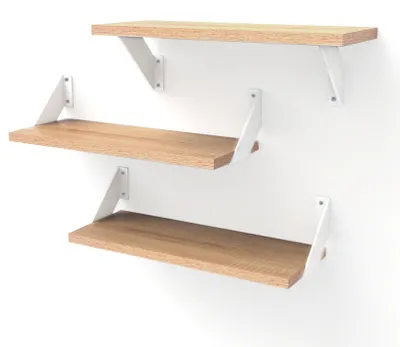 Immagine prodotto di Omgoods - Set di 3 mensole da parete vintage in legno