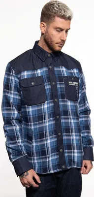 Produktbild von KING KEROSIN Outdoor Funktionshemd Mit Separatem Softshell-Futter Hochwertige Stickereien Chopper ´Till Death Blau M