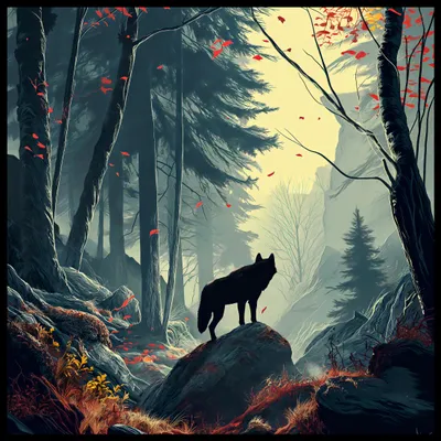 Immagine prodotto di Poster 60x60cm Echi della foresta