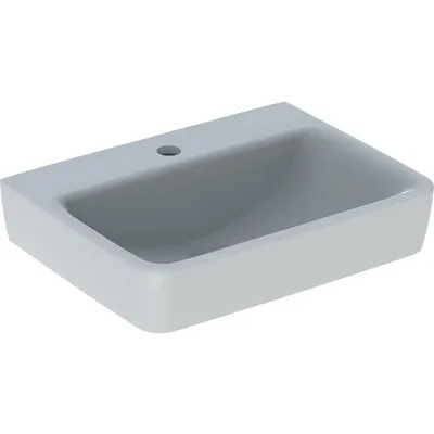 Produktbild von Geberit Renova Plan Waschbecken 50x38x16,5 cm 1 Hahnloch Ohne Überlauf Weiß