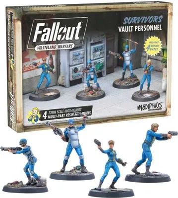 Produktbild von Asmodee Fallout : Wasteland Warfare - Survivors: Vault Personnel, Brettspiel