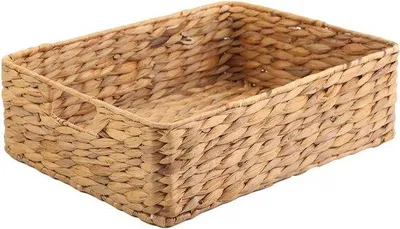 Produktbild von Famanu Aufbewahrungskorb aus Wasserhyazinthe - Rechteckig, Naturfarben