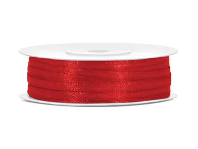 Produktbild von ROTES Satinband Dekoband Ornamentband 3mm 50m