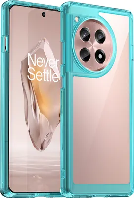 Produktbild von Schutzhülle für OnePlus Ace 3 Klar Rückseite Stoßfeste TPU Silikon Bumper Hülle Hellblau