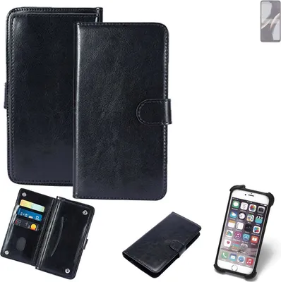Produktbild von K-S-Trade 360° Hülle kompatibel mit BLU J10L schwarz Kunstleder Case BookCase WalletCase Kunstlederederhülle Handyhülle, Rundumschutz Bumper (1x)