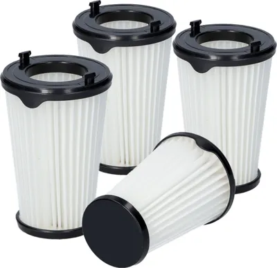 Four vacuum cleaner filters are shown on a white background.