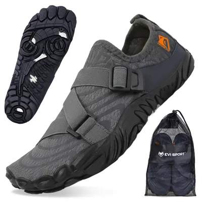 Produktbild von Wasserschuhe Badeschuhe Herren EVI SPORT WaveRunner 43 Verstellbar Seeigelschutz Schnelltrocknend Grau Schwimmschuhe Strandschuhe