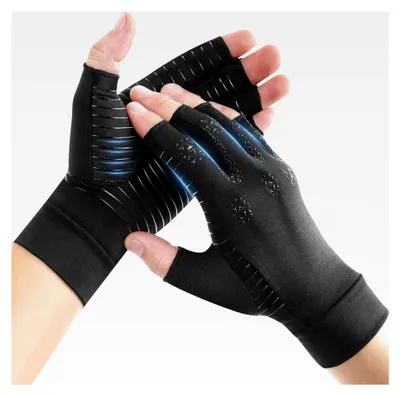 Produktbild von Fingerlose Kompressionshandschuhe für Damen und Herren bei Arthrose, Rheuma und Gelenkschmerzen (XL)