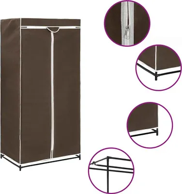 Obrázok produktu pre vidaXL Šatníkové skrine 2 ks. Hnedá 75×50×160 cm