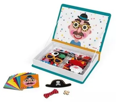 Image de Magneti'book crazy faces garçon - janod - j02716 - jeu éducatif magnétique, aimante