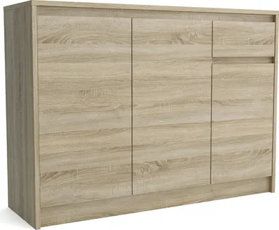 Produktbild von Masseno Kommode ASTORRE 113 cm Sideboard mit 1 Schubladen und 3 Türen für Wohnzimmer Schlafzimmer Modern 113x33x82 cm Sonoma Eiche / Sonoma Eiche