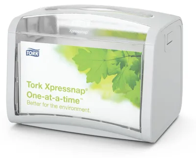 Produktbild von Tork Xpressnap Tischspender Tisch, Grau, Kunststoff, Xpressnap, 201 mm, 150 mm, 155 mm
