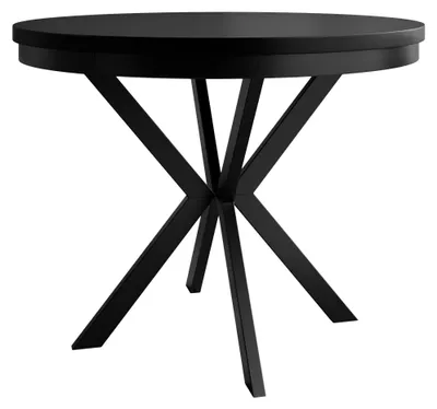 Produktbild von MIRJAN24 Tisch Edder 100, Esszimmer Tisch, Beine aus Stahl (Farbe: Schwarz / Schwarz)