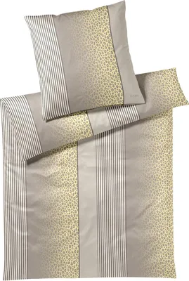 Produktbild von JOOP! Mako-Satin-Bettwäsche-Garnitur Leo Farbe Vanilla Größe 200x200+2x40x80