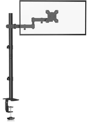 Zdjęcie produktu dla Ramię do monitora, regulowana wysokość 800 mm, przeznaczone do monitorów o przekątnej 13-32 cali, standard VESA 75/100, kolor czarny