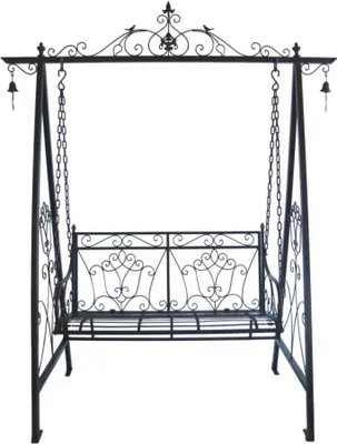 Produktbild von Garden Pleasure Schaukelbank Kari 950390 schwarzbraun Metall 178,0 cm