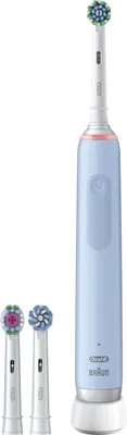 Productafbeelding van Oral-B PRO 3 3700 Blu, voor volwassenen, elektrische tandenborstel met roterende en vibrerende bewegingen, blauw, 2 minuten, blauw, rond