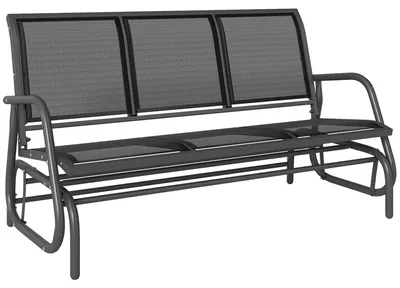 Produktbild von Gartenschaukel 3-Sitzer - Schaukelsitzbank - Holzgestell - Belastbar bis 300 kg - 147 x 70 x 85 cm - Armeegrün