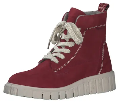 Produktbild von Tamaris Damen Stiefelette Leder Keilabsatz Wechselfußbett; RED, EU 36
