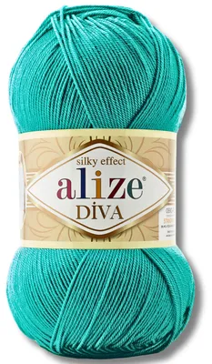 Productafbeelding van Alize 1x 100g Diva garen, effen kleur, geschikt voor haken en breien (610)