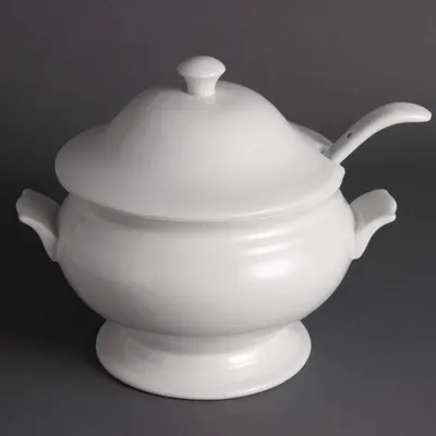 Immagine prodotto di Elzusha - Zuppiera con cucchiaio, capacità 2,5 litri, con coperchio