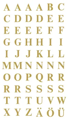 Productafbeelding van Avery Zweckform® 3727 Brieflabels - A-Z, 7,5 mm, goud, zelfklevend, weerbestendig, 120 labels