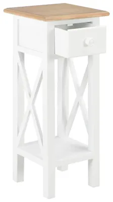 Produktbild von vidaXL Beistelltisch Weiß 27 x 27 x 65,5 cm Holz