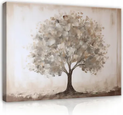 Obrázek produktu pro Obraz na plátně abstraktní strom vintage 120x80 cm velký moderní obraz na plátně obraz na plátně nástěnná malba obývací pokoj ložnice
