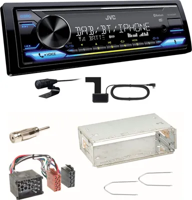 Produktbild von JVC KD-X472DBT Digitalradio Bluetooth USB MP3 FLAC Einbauset für BMW E30 E34 E32