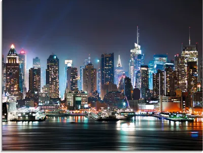 Produktbild von ARTland Glasbild New York City Times Square Größe: 80x60 cm