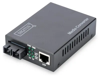 Imagen del producto de Convertidor de medios Fast Ethernet, RJ45/SC, para fibra multimodo