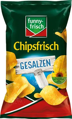 Produktbild von funny frisch Chipsfrisch gesalzen Kartoffelgenuss mit Salz 175g