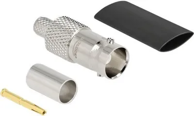 Zdjęcie produktu dla DELOCK BNC Buchse zum Crimpen RG-59 mit Schrumpfschlauch