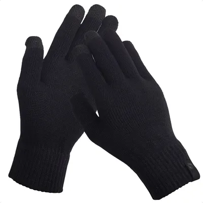 Produktbild von Selencia Touchscreen-Handschuhe Gestrickt - Einheitsgröße - Schwarz