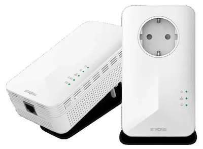 Produktbild von Strong POWERL1000DUOWIFIEUV2, 1000 Mbit/s, IEEE 802.3, IEEE 802.3u, Gigabit Ethernet, 10,100,1000 Mbit/s, Wi-Fi 5 (802.11ac), 802.11a, 802.11b, 802.11g, Wi-Fi 4 (802.11n), Wi-Fi 5 (802.11ac)